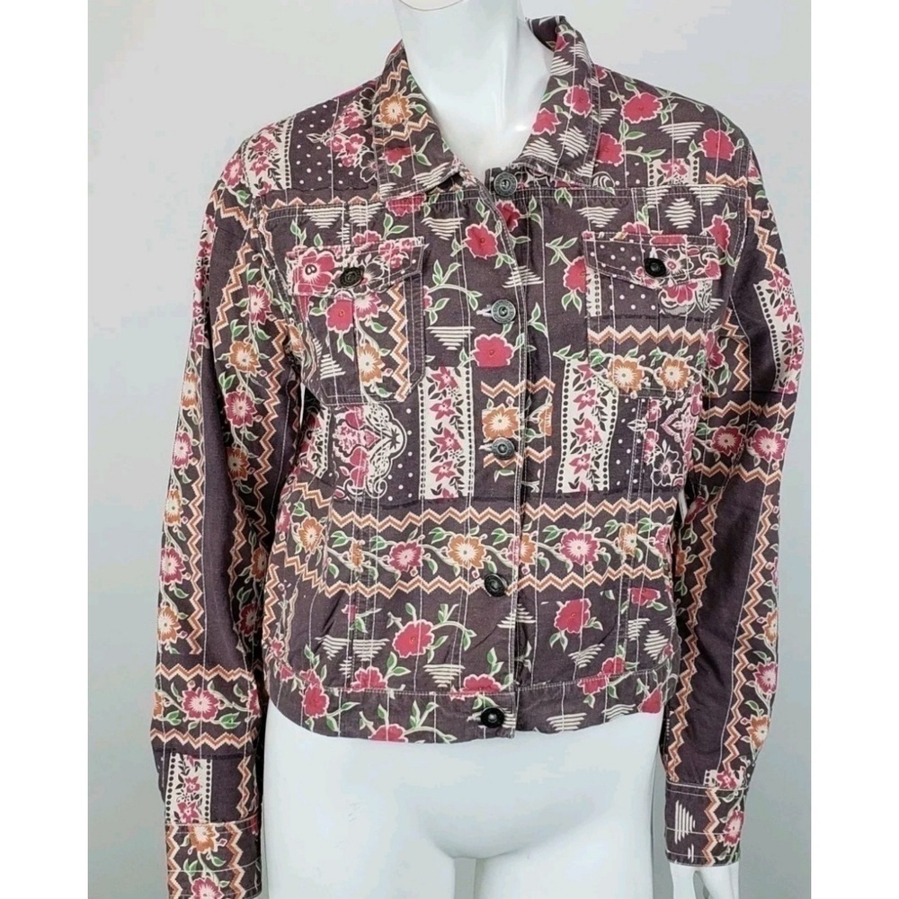 New Gramicci Jamie Button Up Boho Print Jacket